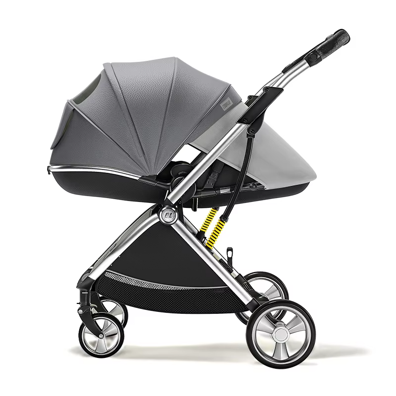Luxurious Lightweight High-View Reversible Stroller for Newborns & Toddlers – Sit/Lie & Compact Fold