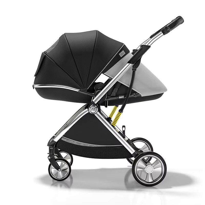 Luxurious Lightweight High-View Reversible Stroller for Newborns & Toddlers – Sit/Lie & Compact Fold
