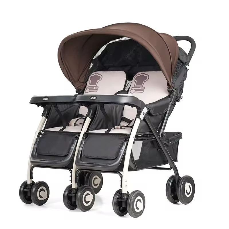 2025 New Twin Baby Stroller Can Sit, Lie, Foldable Stroller Lightweight High View Stroller