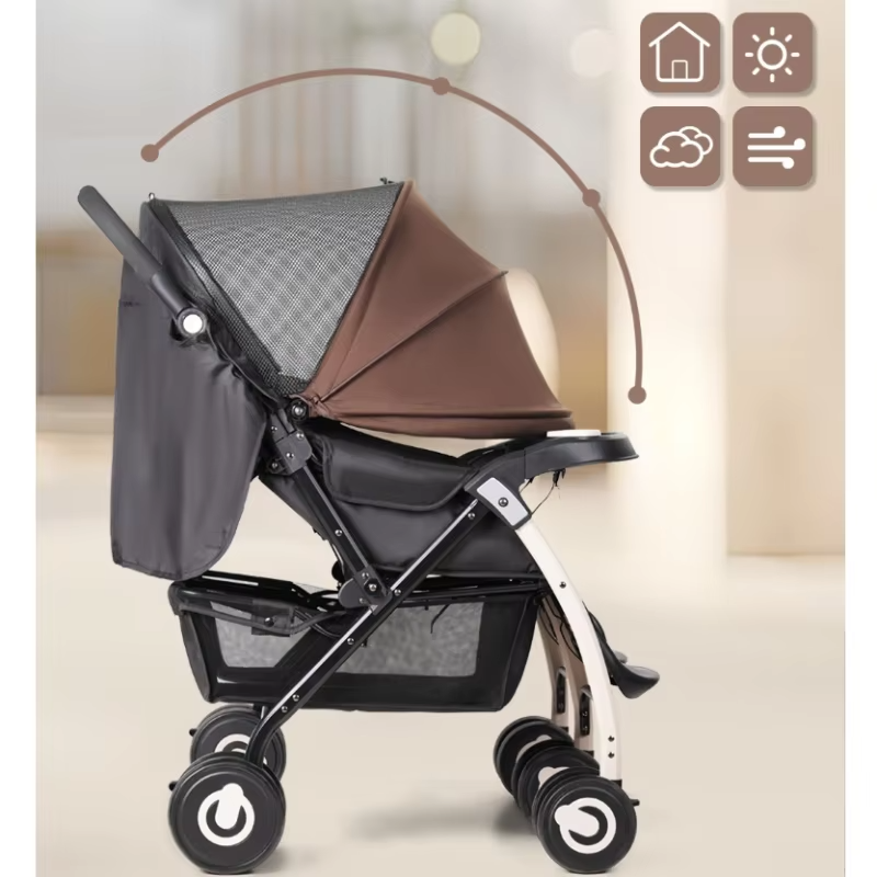 2025 New Twin Baby Stroller Can Sit, Lie, Foldable Stroller Lightweight High View Stroller