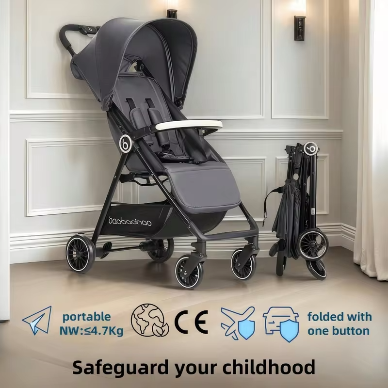 Portable Baby Stroller Lightweight Foldable Sit-Lie down Mesh Design Cool Breathable for Comfortable Riding