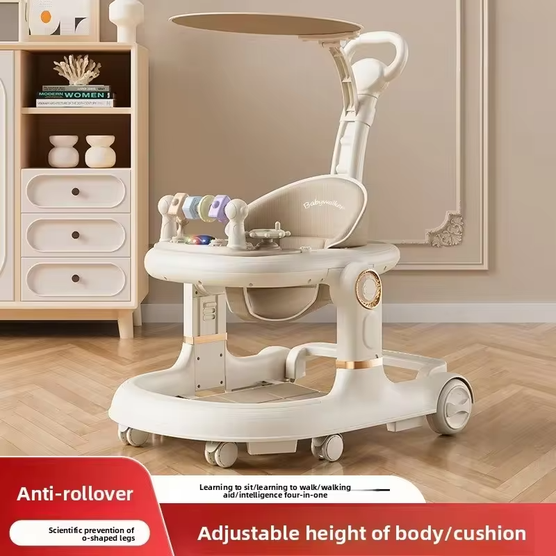 Baby Walker Multifunction Anti Tip Glide Stroller Boys Girls Sit Push