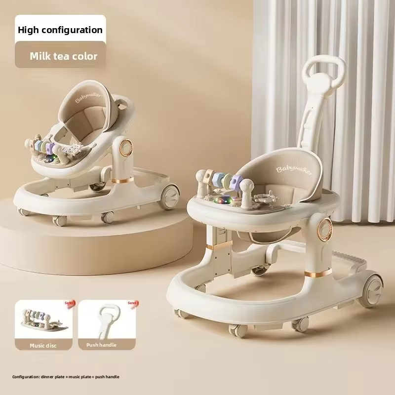 Baby Walker Multifunction Anti Tip Glide Stroller Boys Girls Sit Push