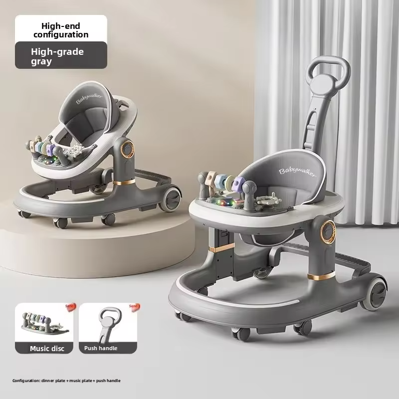 Baby Walker Multifunction Anti Tip Glide Stroller Boys Girls Sit Push