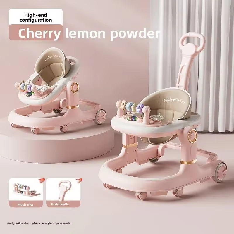 Baby Walker Multifunction Anti Tip Glide Stroller Boys Girls Sit Push