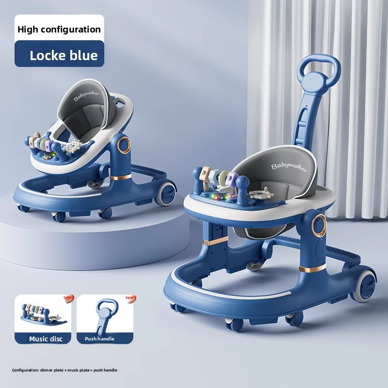 Baby Walker Multifunction Anti Tip Glide Stroller Boys Girls Sit Push