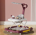 Baby Multi-Functional Comfortable Walker With Awning Anti-Rollover Baby Walker Adjust And Shake The Walker For Boy Girls