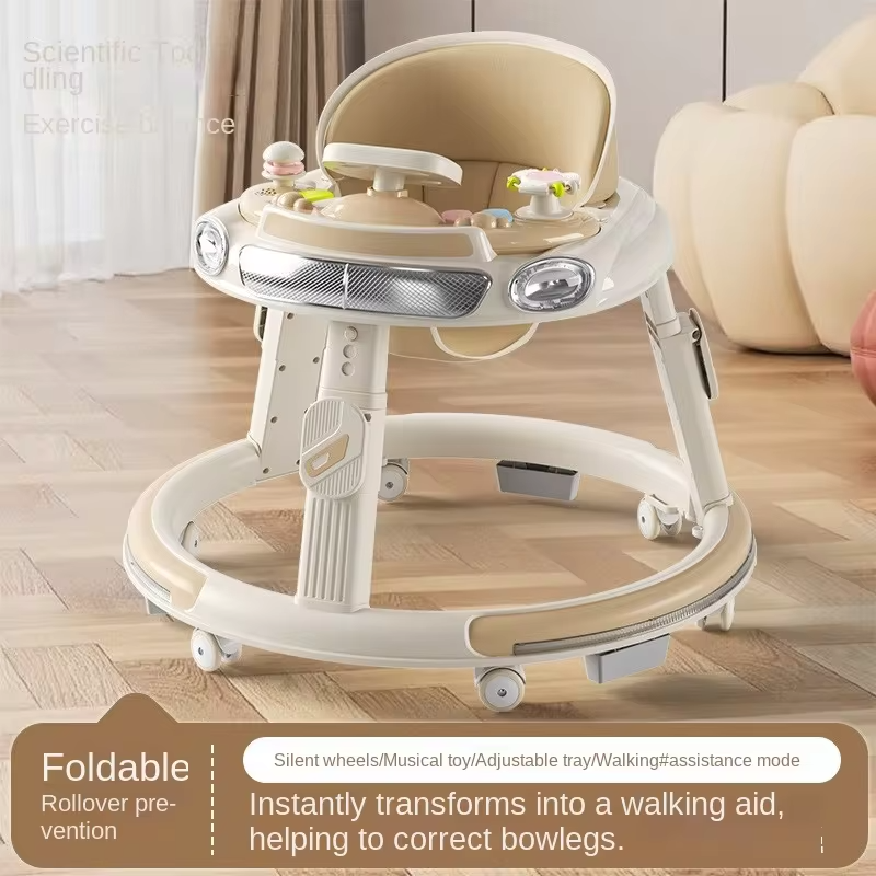 Lazychild Baby Walker 9 Speed Adjustment For Infants 6 18 Months Anti Rollover And Anti O Leg Walking Aid Multi Functional Baby