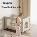 Newborn Baby Crib Portable Foldable Multifunctional Bed Joinable Parent's Bed Solid Pattern Rectangular Shape Baby-soothing