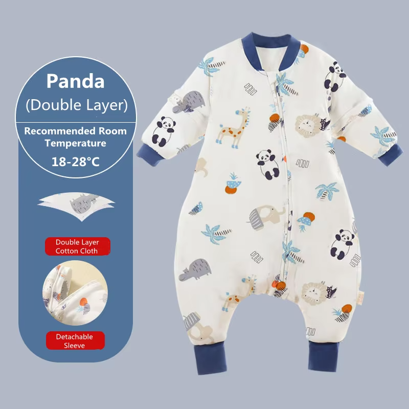 Baby Sleeping Bag Cartoon Children Pajamas Infantil Stuff For Four Seasons Cotton Toddler Sack Kids Sleepwear Bedding Jumpsuit