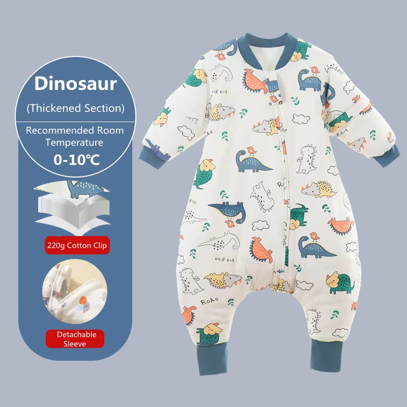 Baby Sleeping Bag Cartoon Children Pajamas Infantil Stuff For Four Seasons Cotton Toddler Sack Kids Sleepwear Bedding Jumpsuit