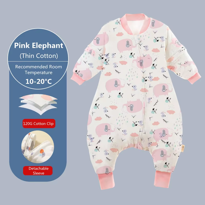 Baby Sleeping Bag Cartoon Children Pajamas Infantil Stuff For Four Seasons Cotton Toddler Sack Kids Sleepwear Bedding Jumpsuit