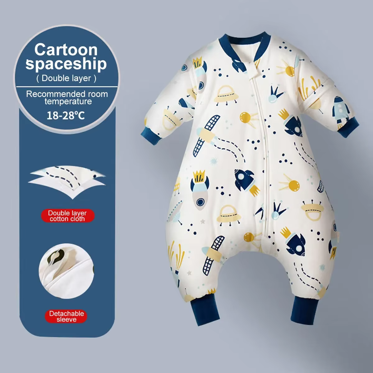 Baby Sleeping Bag Cartoon Children Pajamas Infantil Stuff For Four Seasons Cotton Toddler Sack Kids Sleepwear Bedding Jumpsuit