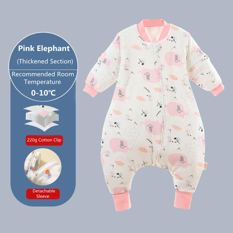 Baby Sleeping Bag Cartoon Children Pajamas Infantil Stuff For Four Seasons Cotton Toddler Sack Kids Sleepwear Bedding Jumpsuit
