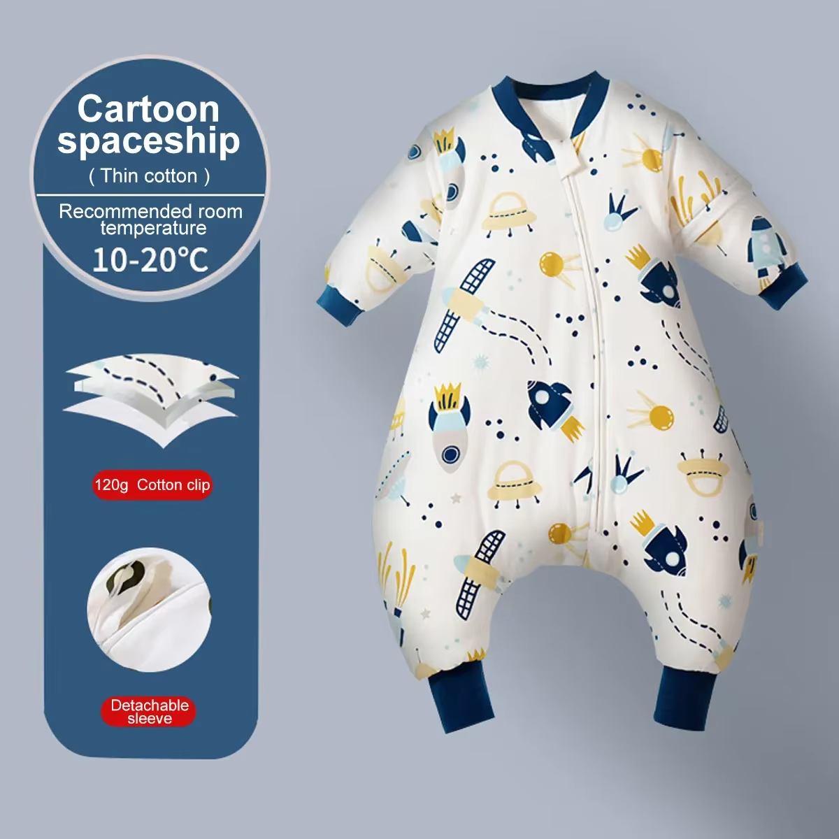 Baby Sleeping Bag Cartoon Children Pajamas Infantil Stuff For Four Seasons Cotton Toddler Sack Kids Sleepwear Bedding Jumpsuit