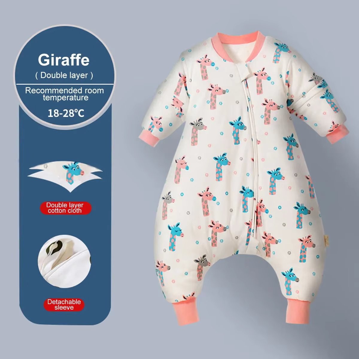 Baby Sleeping Bag Cartoon Children Pajamas Infantil Stuff For Four Seasons Cotton Toddler Sack Kids Sleepwear Bedding Jumpsuit