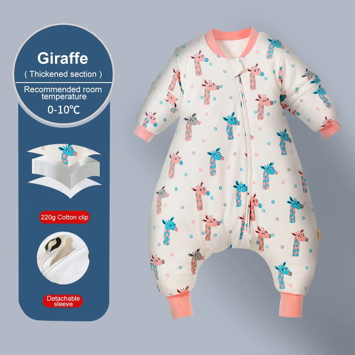 Baby Sleeping Bag Cartoon Children Pajamas Infantil Stuff For Four Seasons Cotton Toddler Sack Kids Sleepwear Bedding Jumpsuit