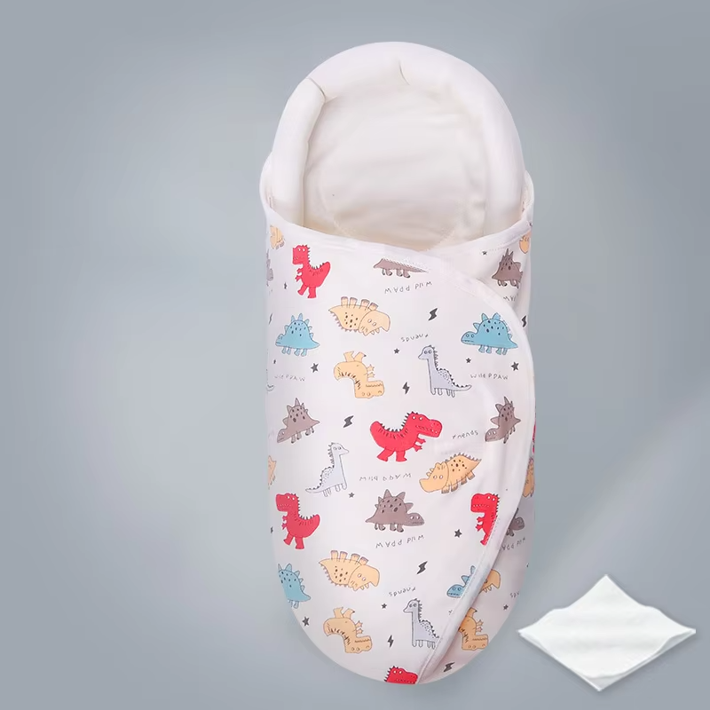 Newborn Baby Swaddle Wrap Adjustable Newborn Hat Set Anti-kick Swaddle Warm Soft BlanketSuitable for Babies Aged 0-3 Months