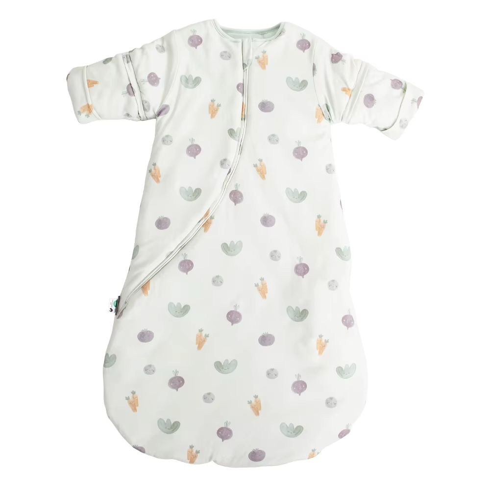 0-24 Months Baby Sleeping Bag With Removeable Sleeves Anti-Kick Blanket Wearable Baby Sleepsacks Beige Printed For Girls Boys