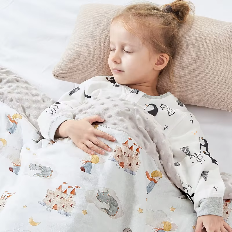 120*150Cm Baby Blanket Winter Warm Baby Quilt Cartoon Bear Printed Doudou Touch Thicker Kids Quilt For Boys Girls
