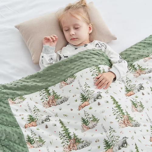 120*150Cm Baby Blanket Winter Warm Baby Quilt Cartoon Bear Printed Doudou Touch Thicker Kids Quilt For Boys Girls