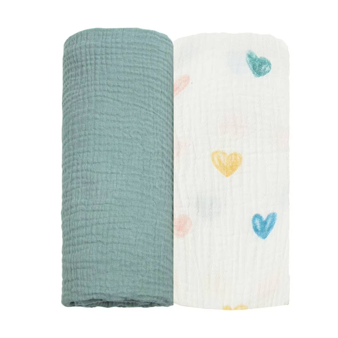 2PC/Set Baby Swaddle Blanket Bedding Soft Cotton Muslin Receive Blankets for Newborn Baby Wrap Stroller Cover Babies Acceesories