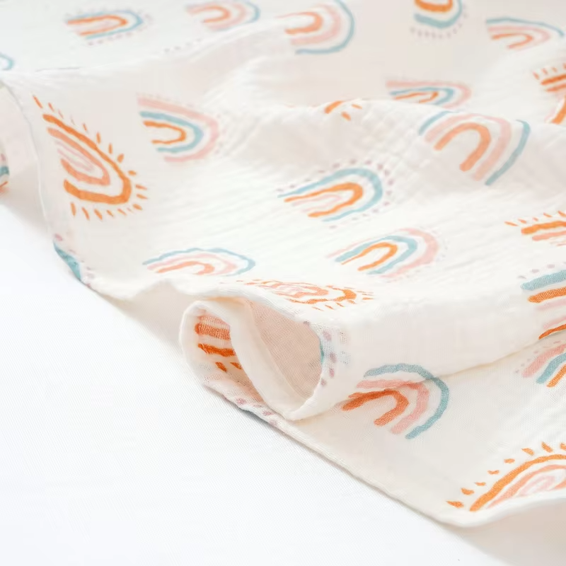 Elinfant 4PCS 100% Cotton Baby Swaddle Blankets Soft Cozy Swaddle Wrap Newborn Receiving Blankets Bedding Nursery Essentials