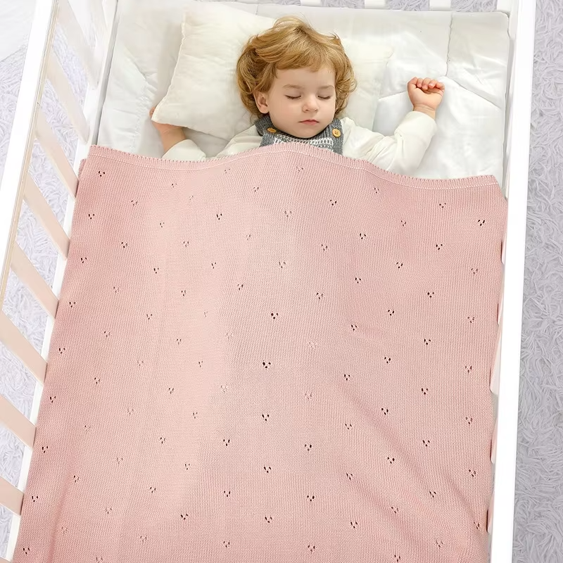 Personalized Baby Cotton Blanket for Newborn Stroller Swaddle Wrap Knit Infant Boys Girls Receiving Mats Super Soft Throw Quilt