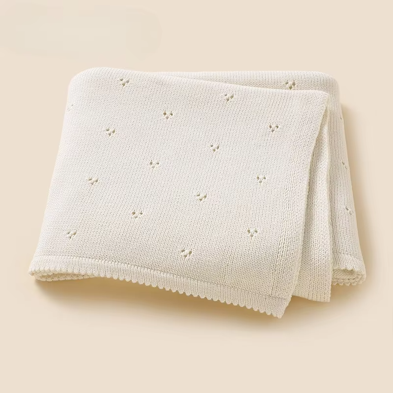 Personalized Baby Cotton Blanket for Newborn Stroller Swaddle Wrap Knit Infant Boys Girls Receiving Mats Super Soft Throw Quilt