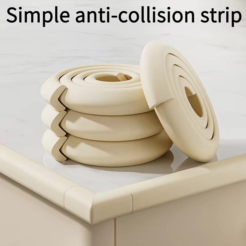 2M Baby Safety Bumper Strip L-Shaped Furniture Corner Protector Soft Foam Edge Guard Table Desk Corner Cushion for Child