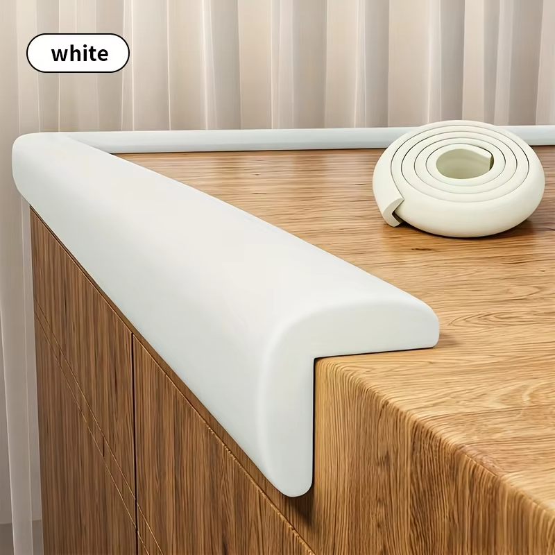2M Baby Safety Bumper Strip L-Shaped Furniture Corner Protector Soft Foam Edge Guard Table Desk Corner Cushion for Child