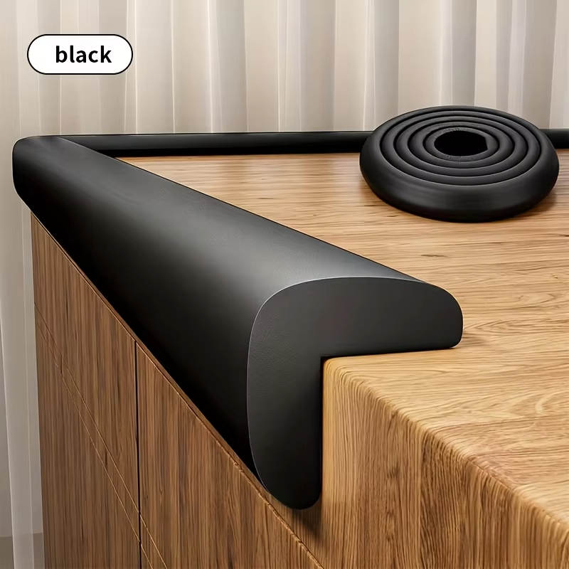 2M Baby Safety Bumper Strip L-Shaped Furniture Corner Protector Soft Foam Edge Guard Table Desk Corner Cushion for Child