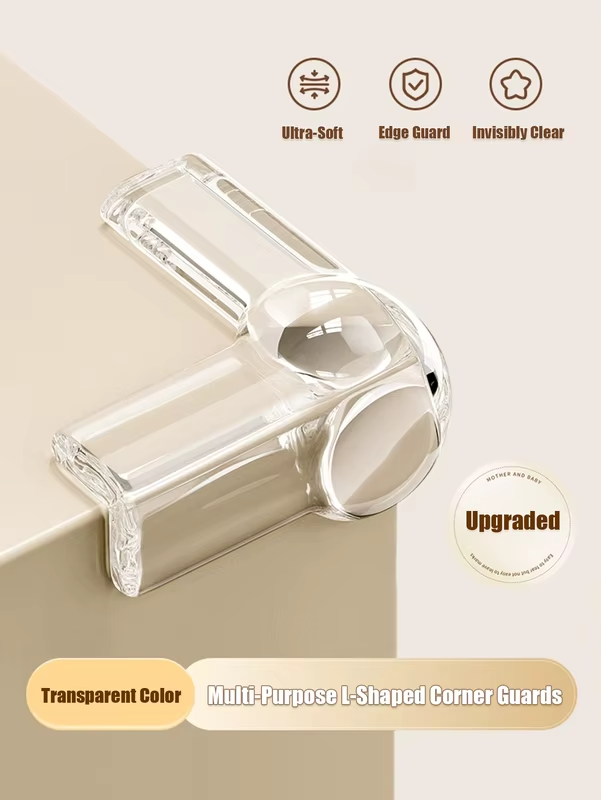 4/12PCS Transparent Furniture Corner Guards Baby Proofing Corner Protectors for Table Thick Soft Edge Bumpers for Kids Safety