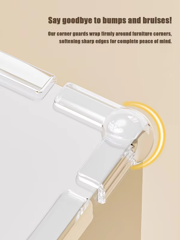 4/12PCS Transparent Furniture Corner Guards Baby Proofing Corner Protectors for Table Thick Soft Edge Bumpers for Kids Safety