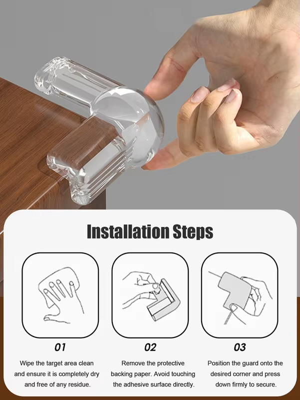 4/12PCS Transparent Furniture Corner Guards Baby Proofing Corner Protectors for Table Thick Soft Edge Bumpers for Kids Safety