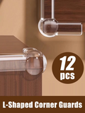 4/12PCS Transparent Furniture Corner Guards Baby Proofing Corner Protectors for Table Thick Soft Edge Bumpers for Kids Safety