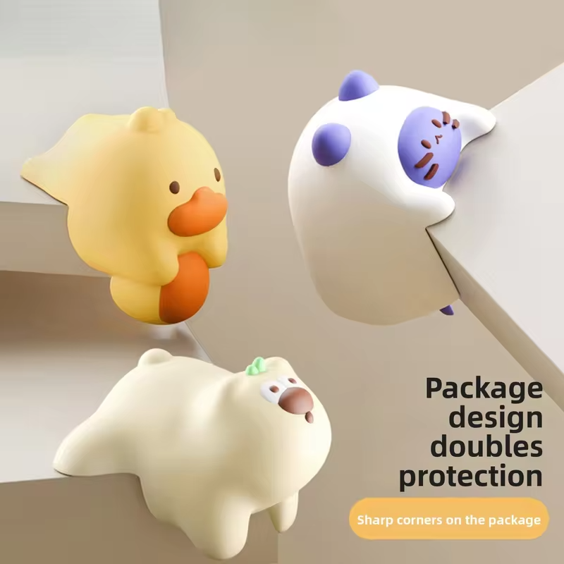 Silicone Table Corner Protector Right Angle Edge Guard for Desk Window Cabinet Cartoon Bumper Pad Home Safety