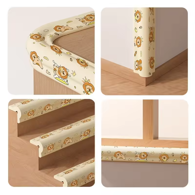 2m Desk Edge Guard Strip Baby Safety Cartoon Digital Pattern Wall Corner Protector Thickend Soft Anti Collision Cushion Children
