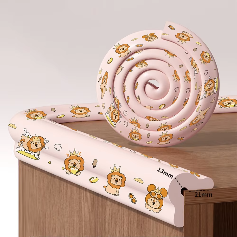 2m Desk Edge Guard Strip Baby Safety Cartoon Digital Pattern Wall Corner Protector Thickend Soft Anti Collision Cushion Children